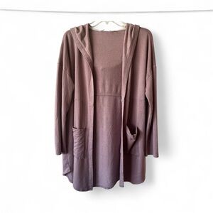 Double Zero Dusty Pink Hooded Cardigan